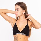 Комплект женский (топ, трусы), цвет чёрный МИКС, размер 44-46 - фото 809099859