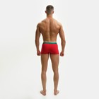 Трусы боксеры мужские, цвет красный МИКС, размер 48 - фото 804872695