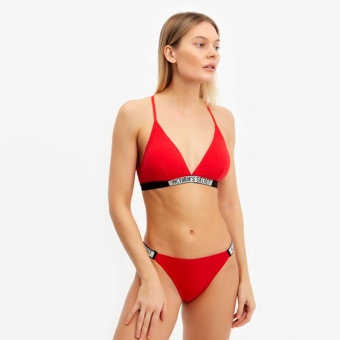 Комплект нижнего белья женский (топ, трусы), красный МИКС, размер 46-48 - Фото 1