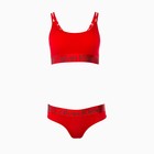 Комплект женский (топ с тонкими лямками, трусы), цвет красный МИКС, размер 46-48 7980339