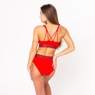 Комплект женский (топ с тонкими лямками, трусы), цвет красный МИКС, размер 46-48 7980339