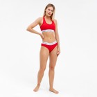 Комплект женский  (топ/трусы), цвет красный МИКС, размер 46-48 - фото 804873065