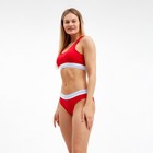 Комплект женский  (топ/трусы), цвет красный МИКС, размер 46-48 - фото 804873077