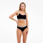 Комплект женский (топ, трусы), цвет чёрный МИКС, размер 46-48 7980347