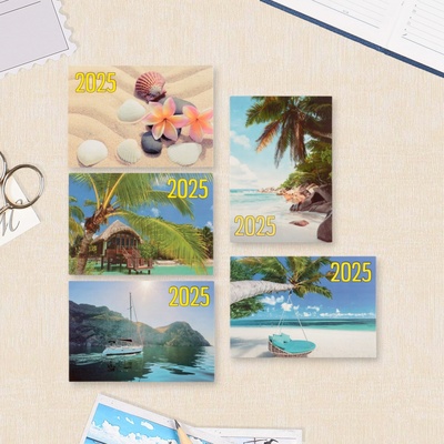 Календарь 2025 год карманный «Райский уголок» 7×10 см, МИКС