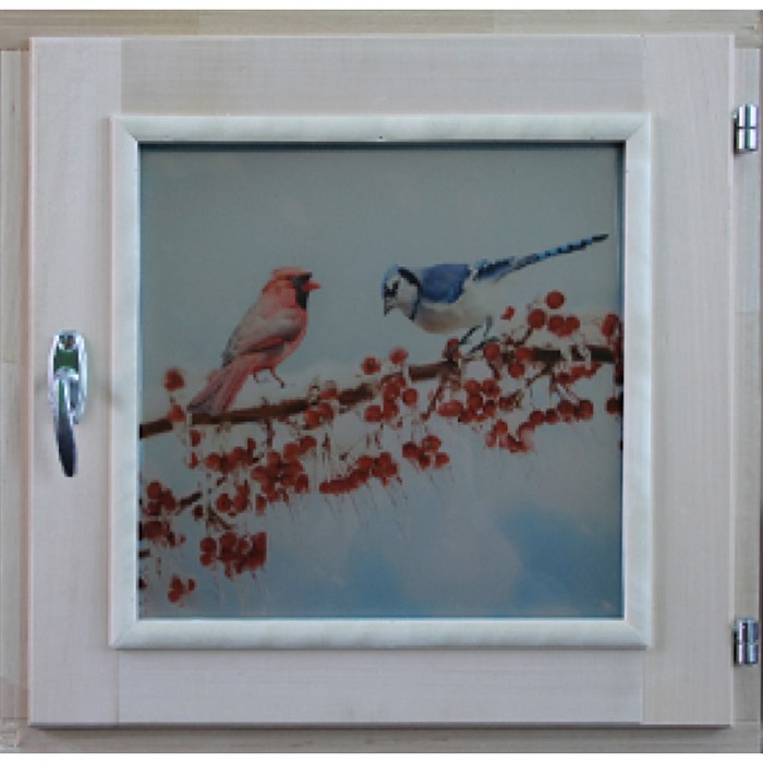 Окно «Зима», 30 × 30 см, однокамерный стеклопакет, уплотнитель - Фото 1