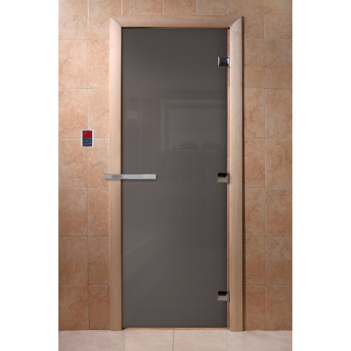 Дверь для бани и сауны «Графит», размер коробки 190 × 70 см, стекло 8 мм - Фото 1