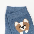 Носки женские "Корги 3D", цвет джинс, размер 36-40 - фото 24739829