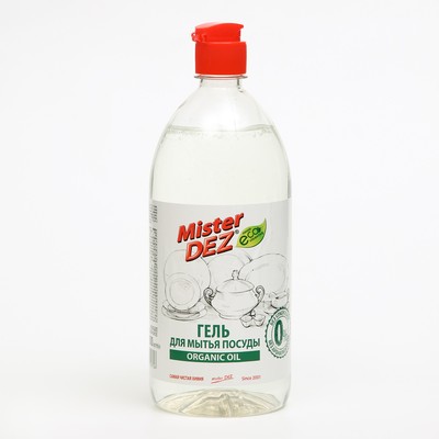 Гель для мытья посуды Mister DEZ "Organic oil",eco cleaning,1 л