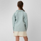 Рубашка для девочки MINAKU: Casual collection KIDS цвет мятный, рост 128 - Фото 4