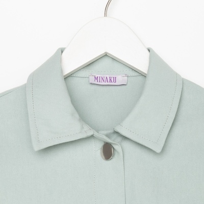 Рубашка для девочки MINAKU: Casual collection KIDS, цвет мятный, рост 146 см