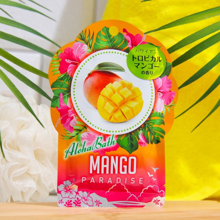 Соль для принятия ванны Novopin Aloha, с ароматом манго, 40 г - Фото 1
