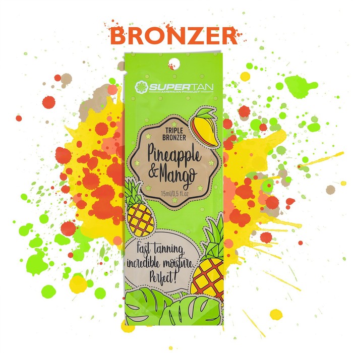 Увлажняющий бронзатор "PINEAPPLE & MANGO", активный антицеллюлитный комплекс и витамины, 15 мл - Фото 1