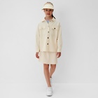 Рубашка для девочки MINAKU: Casual collection KIDS цвет бежевый, рост 128 - Фото 2