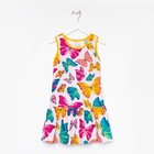 Платье для девочки, цвет розовый/бабочки, рост 98 см - фото 9782716