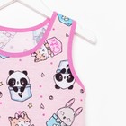 Платье для девочки, цвет розовый/зверята, рост 104 см - фото 33481741