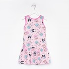 Платье для девочки, цвет розовый/зверята, рост 104 см - фото 33481742