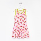 Сарафан для девочки, цвет розовый/арбузы, рост 98 см - фото 26635477