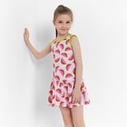Сарафан для девочки, цвет розовый/арбузы, рост 110 см - фото 37202662