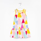 Платье для девочки, цвет белый/сердечки, рост 98 см - фото 49596653