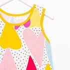 Платье для девочки, цвет белый/сердечки, рост 98 см - фото 49596654