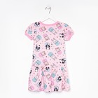 Платье для девочки, цвет розовый/зверята, рост 116 см - фото 35736584