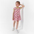 Платье для девочки, цвет розовый/арбузы, рост 98 см - Фото 5