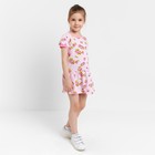 Платье для девочки, цвет розовый/розочки, рост 98 см - Фото 2