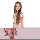 Платье для девочки, цвет персик/цветы, рост 92 см - фото 50961840