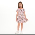 Платье для девочки, цвет персик/цветы, рост 104 см - фото 9783129