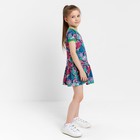 Платье для девочки, фуксия/синий, рост 116 см 7861754