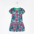 Платье для девочки, фуксия/синий, рост 116 см 7861754