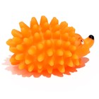Игрушка пищащая "Ёжик" мини для собак, 5 см, оранжевая - фото 7785839