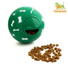 Игрушка-шар под лакомства "Косточки", 8 см, зелёная - фото 11533045