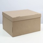 Коробка складная, крышка-дно, бурая, 37 х 28 x 18 см - фото 295960390