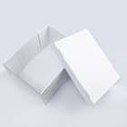 Коробка складная, крышка-дно, белая, 37 х 28 x 18 см - Фото 3