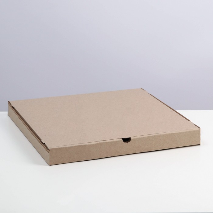 Коробка для пиццы 34 х 34 х 3,5 см, бурая - Фото 1