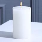 Свеча интерьерная "Столбик", белая, 10 х 6 см - фото 1442185