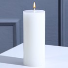 Свеча интерьерная "Столбик", белая, 12 х 5 см - фото 280533053