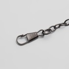 Цепочка для сумки, с карабинами, железная, 5×7 мм, 120±5 см, цвет чёрный никель - Фото 2