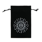 Мешочек для Таро «Солнечный свет», бархатный, чёрный, 12х18 см - фото 9750462