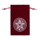 Мешочек для карт Таро, «Пентаграмма», бархатный, бордовый, 12×18 см - Фото 3