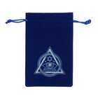 Мешочек для карт Таро «Глаз Оракула», бархатный, тёмно-синий, 12×18 см - Фото 3
