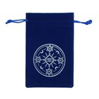 Мешочек для карт Таро, «Тайный знак», бархатный, тёмно-синий, 12×18 см - Фото 3