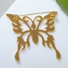 Брошь «Бабочка» орнамент, цвет золото - Фото 2