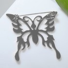 Брошь «Бабочка» орнамент, цвет серебро - Фото 2