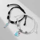 Браслеты парные «Неразлучники» кот с рыбкой, цветные, d=7 см - Фото 3