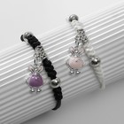 Браслеты парные «Неразлучники» цыплята с кроличьими ушками, цветные, d=7 см - Фото 5