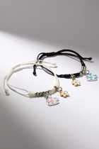 Браслеты парные «Неразлучники» рыбки с ромашками, цветные, d=7 см - Фото 3