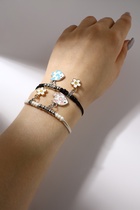 Браслеты парные «Неразлучники» рыбки с ромашками, цветные, d=7 см - Фото 5